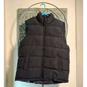 Smith's Workwear Men's Black Quilted Puffer Vest Full Zip Lined Size M
